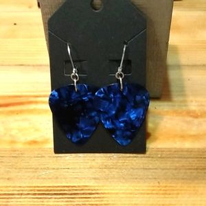 Guitar pick earrings